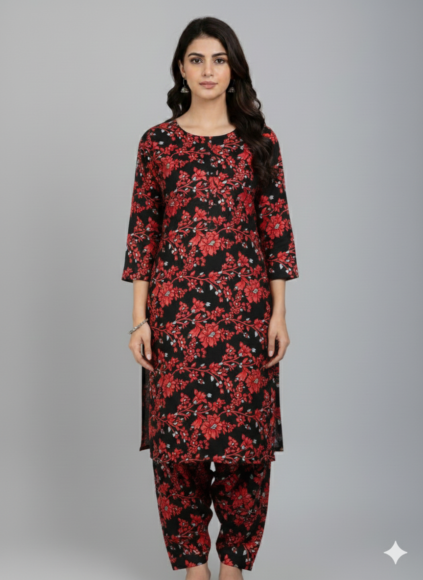 2 Piece Unstitch Suit Code:A0024 Red