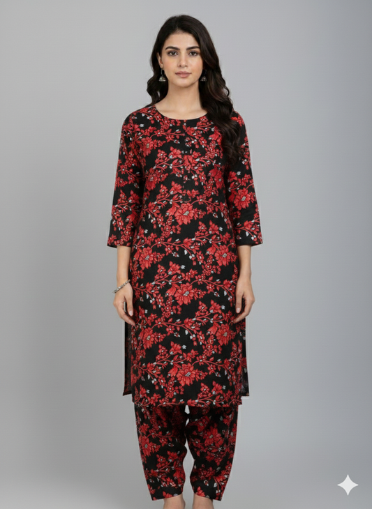 2 Piece Unstitch Suit Code:A0024 Red