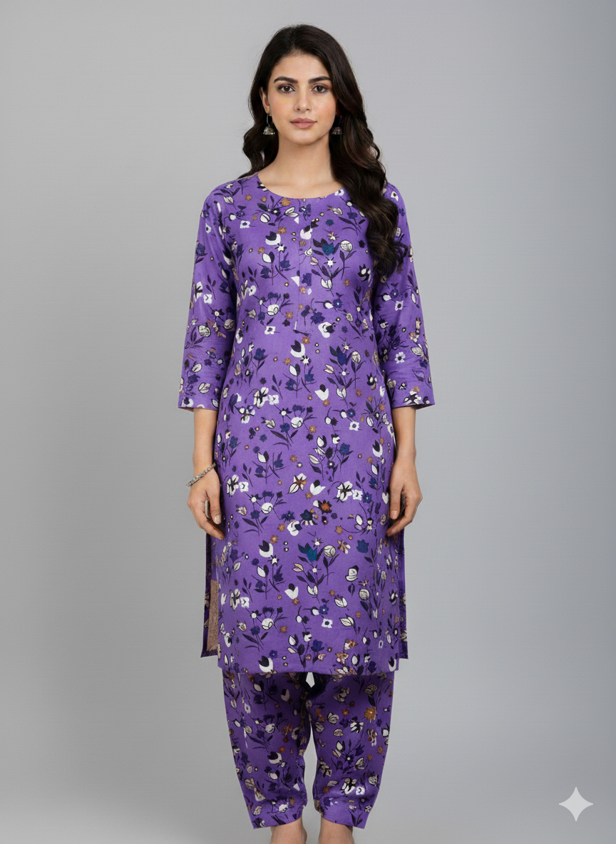 2 Piece Unstitch Suit Code:A0030purple