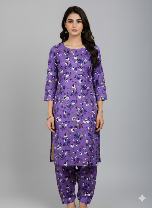 2 Piece Unstitch Suit Code:A0030purple