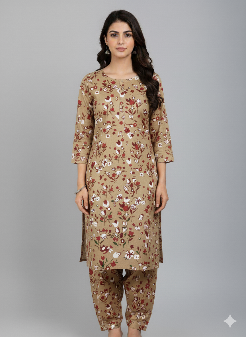 2 Piece Unstitch Suit Code:A0029creem colour