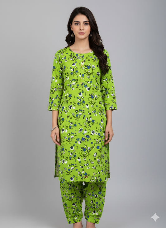 2 Piece Unstitch Suit Code:A0028 light green